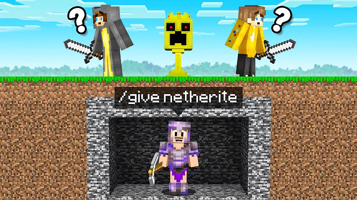 Minecraft Hunters vs Speedrunner but I Secretly Cheated with /give...