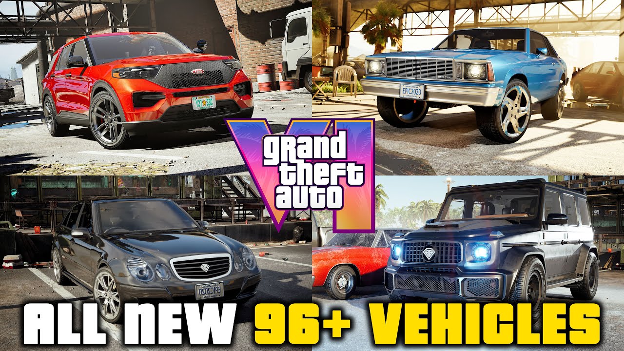 GTA6 - All New 96+ Vehicles Revealed in Screenshots Compilation
