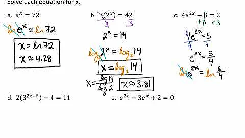 Solving Exponential and Logarithmic Equations Using Strategies for Solving Part 1 Video