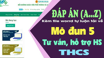 Đáp án full Mô đun 5 THCS + file word tự luận cuối khóa 100 điểm