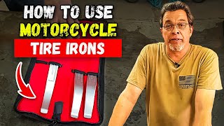 How to use tire irons to change motorcycle tires