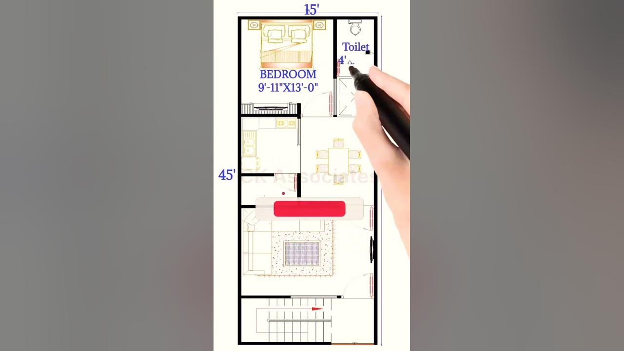 15x45-2bhk-house-plan-ghar-ka-naksha-east-face-shorts-houseplan