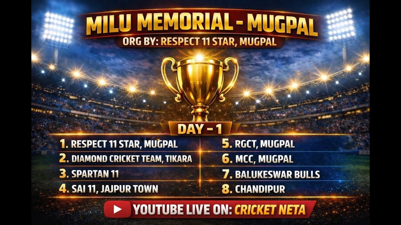 LIVE 🛑 MILU MEMORIAL CRICKET TOURNAMENT ORG BY- RESPECT 11 STAR, MUGPAL#cricketneta