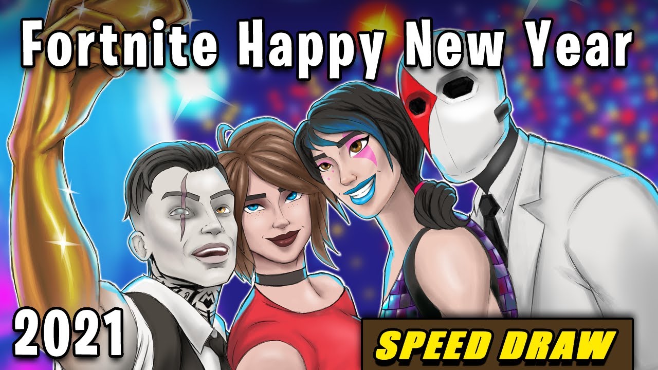 Drawing Midas, TNTina, Sparkle Specialist & Wild Card | Fornite Happy New year 2021 | Speed draw
