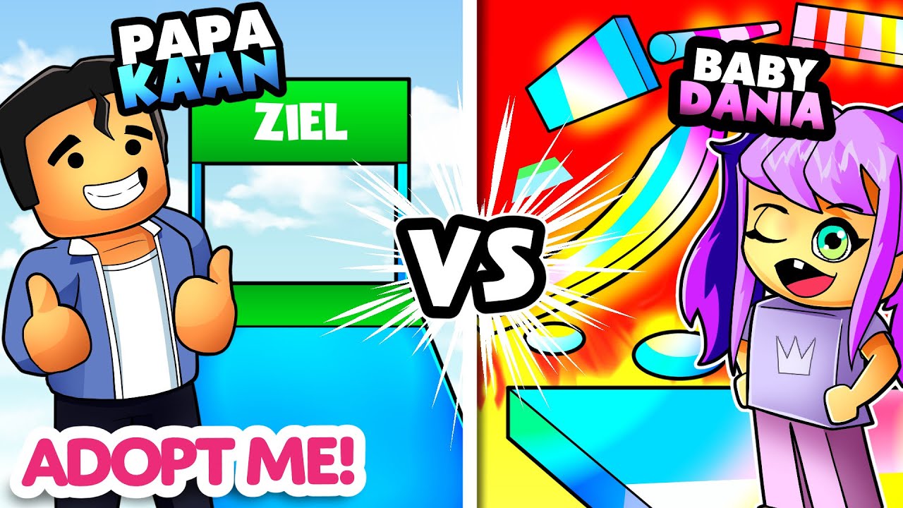 Papa Kaan vs Baby Dania bauen eine URLAUBSOBBY! Adopt me RP Deutsch