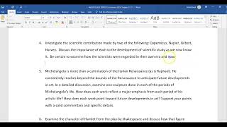 Discussion of Major Essay for HUMA 1301 Summer