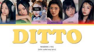 Newjeans You Newjeans Ditto Color Coded Easy Lyrics Realistic Line Distribution