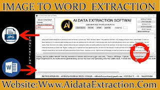 Image to Word / Word AI Data Extraction Conversion Software for Data Entry Free Download