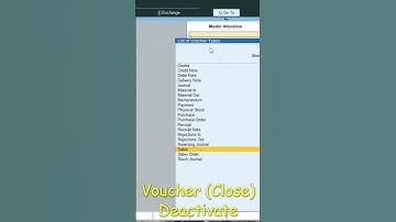 Tally Prime👍/ Voucher Deactivate😲 / Tips & Tricks / #tallyprime