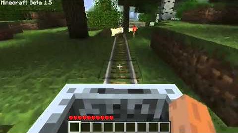 Minecraft Roller Coaster with booster tracks beta 1.5