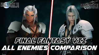 FINAL FANTASY VII REMAKE - ALL ENEMIES COMPARISON - ORIGINAL VS REMAKE