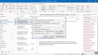Adding Rules to Outlook Emails