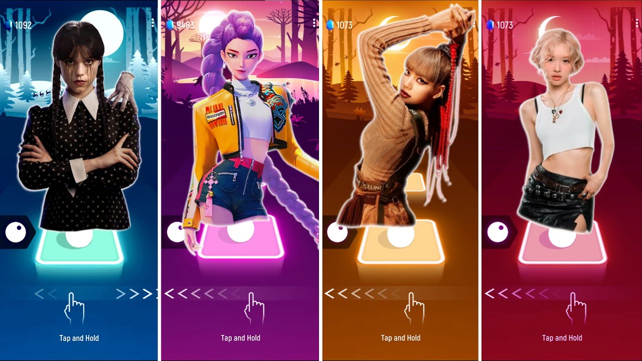 KPop Demon Hunters and Wednesday and Rose Bruno Mars Apt and Lisa Money and Jennie Blackpink