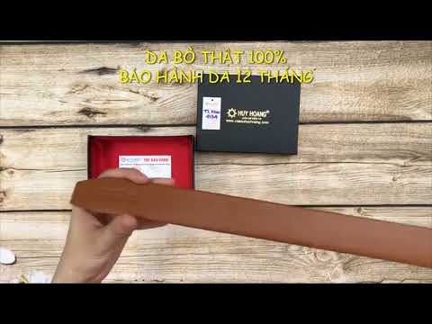 Video Dây nịt/Thắt lưng nam da bò Huy Hoàng 2 mặt da 4P màu... - youtube