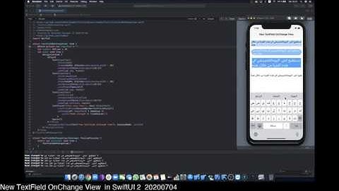 New TextField OnChange View  in SwiftUI 2 20200704