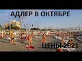 СОЧИ. АДЛЕР в ОКТЯБРЕ. ПЛЯЖ Чкаловский. СКОЛЬКО до МОРЯ от ул. ЧКАЛОВА. Погода и Цены на ЕДУ. ВЛОГ