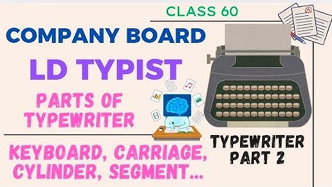 LD TYPIST COMPANY BOARD - TYPEWRITER CLASS 60 #ldtypist #typewriter #partsoftypewriter #carriage 