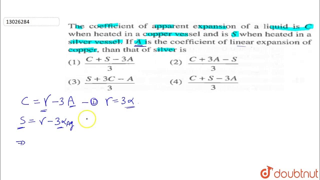 The coefficient of apparent expansion of a liquid is `C` when heated in
