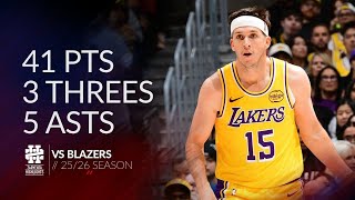 Austin Reaves 41 Pts 3 Threes 5 Asts Vs Blazers 2526 Season