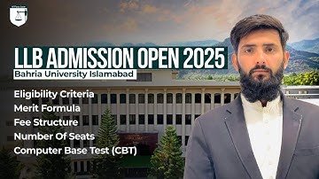 Bahria University Law (LLB) Admission 2025 @AlFouzLaw