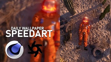 Desert Astronaut render I Everyday/Daily render I Cinema4D and Octane  Speedart I Damongraphics