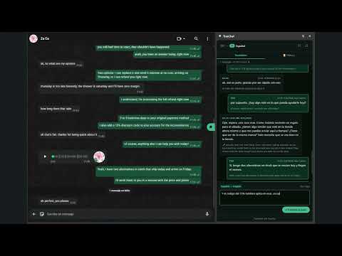 TrasChat in Action: Full WhatsApp Conversation Translated Live (with Voice Notes)