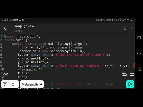 A program of Swap of two Number In java #viral #programming #java