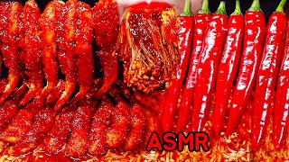 ASMR मसालेदार चिंराट, मशरूम *CHILLI UDANG GORENG JAMUR PEDAS FRIED SHRIMPS SPICY ENOKI MUSHROOMS