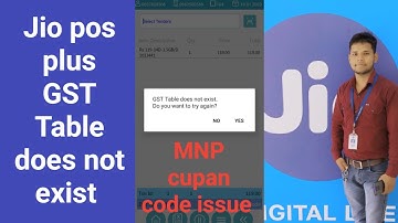 Jio pos plus issue GST Table does not exist  | MNP copan code error 2025 #jio #jioposplus @jio