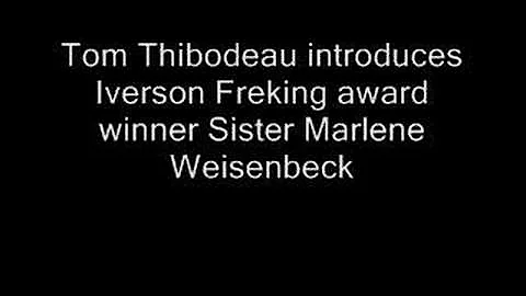 Tom Thibodeau introduces Sister Marlene Weisenbeck