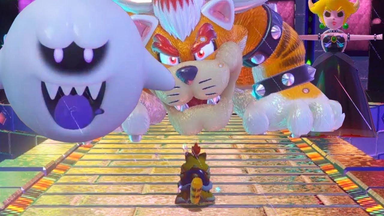Super Mario 3D World - 3 Special Final Bosses - YouTube