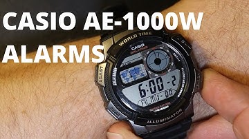 How to set the alarms on a CASIO AE1000W WorldTime