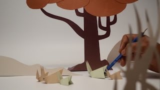 Making Of Save Trees - Stop Motion Animation (Origami)