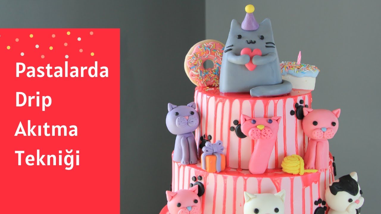 Pastalarda Akıtma Drip tekniği 💧 I Dripping on Cake