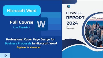Professional Cover Page Design for Business Proposals in Microsoft Word | Step-by-Step Guide