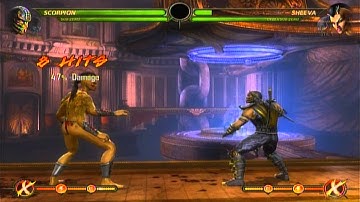 Scorpion/SubZero Tag Team Combos in Mortal Kombat 9 for PS3 and XBOX