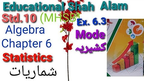 Class 10 Algebra/Urdu Medium/Chapter 6/Ex. 6.3/Statistics/شماریات/Mode/کشیر یہ