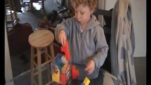 Tetris Cube Solution by a 2 year old - he was watching the 4 year old!!