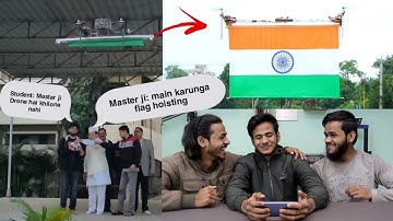 Drone Flag Hoisting Republic Day Special Reaction Video Hi Tech xyz