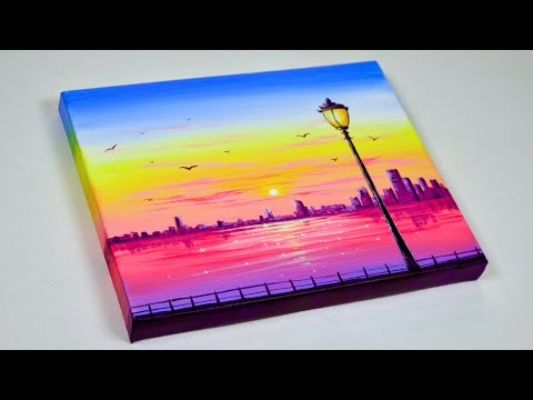 Ameri　SUNSET ART PAINT SKIRT AMERI SUNSET ART PAINT SKIRT