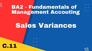 BA2 | Sales Variances | CIMA | cimaselfstudy.com | Free CIMA Study Materials