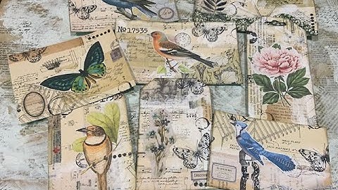 #papercraft #junkjournalideas - Making Journal Cards & Tags using a Collage Masterboard