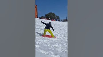 Sledding Hill Wipeouts  #snow #sledding #wipeout #lol #sendit #fun #shorts