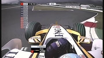 F1 2008 Japanese GP - Fernando Alonso Onboard Q1 Lap