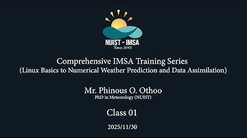 Linux Basics to Numerical Weather Prediction and Data Assimilation Class 01