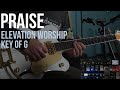 Praise  elevation worship  lead guitar  key of g