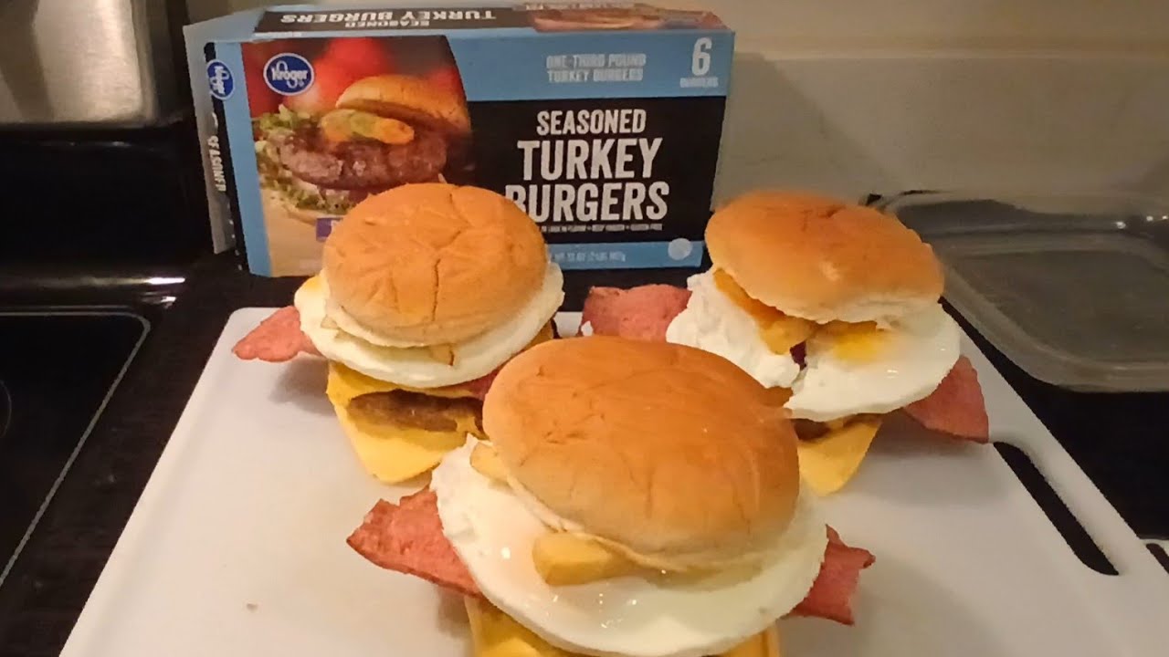Seasoned Turkey Breakfest Cheese Burger's🍔 