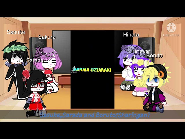 Uchiha family and Uzumaki family(-Naruto) react to Menma UchiMaki(+His family)💛🖤 class=