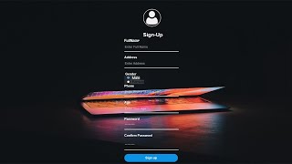 Simple Login and registration and index webpage (HTML, CSS,  C, )