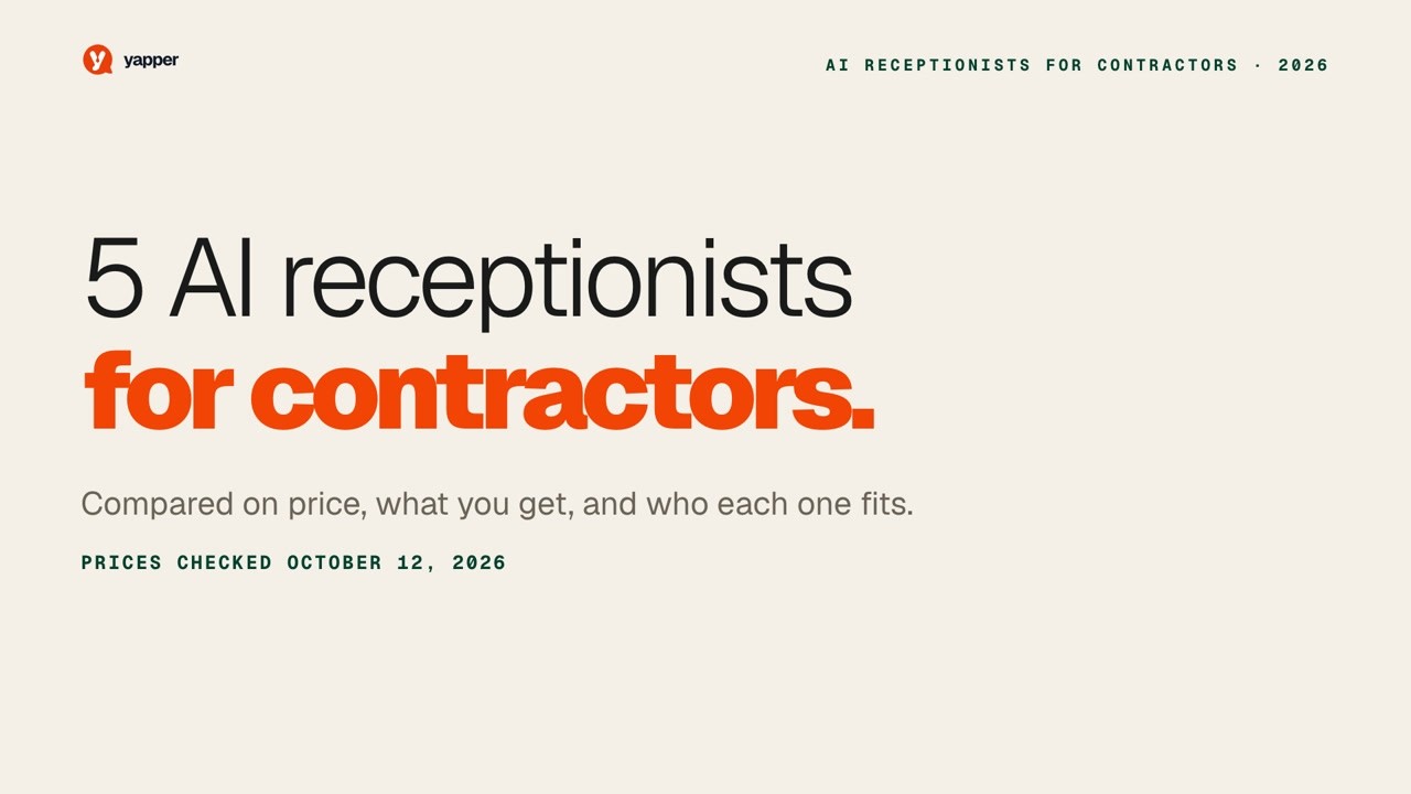 Best AI Receptionists for Contractors in 2026: 5 Compared